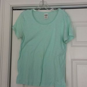 Mint green “Pink” short sleeve T-shirt